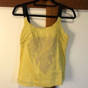 Gold embellished tie tank